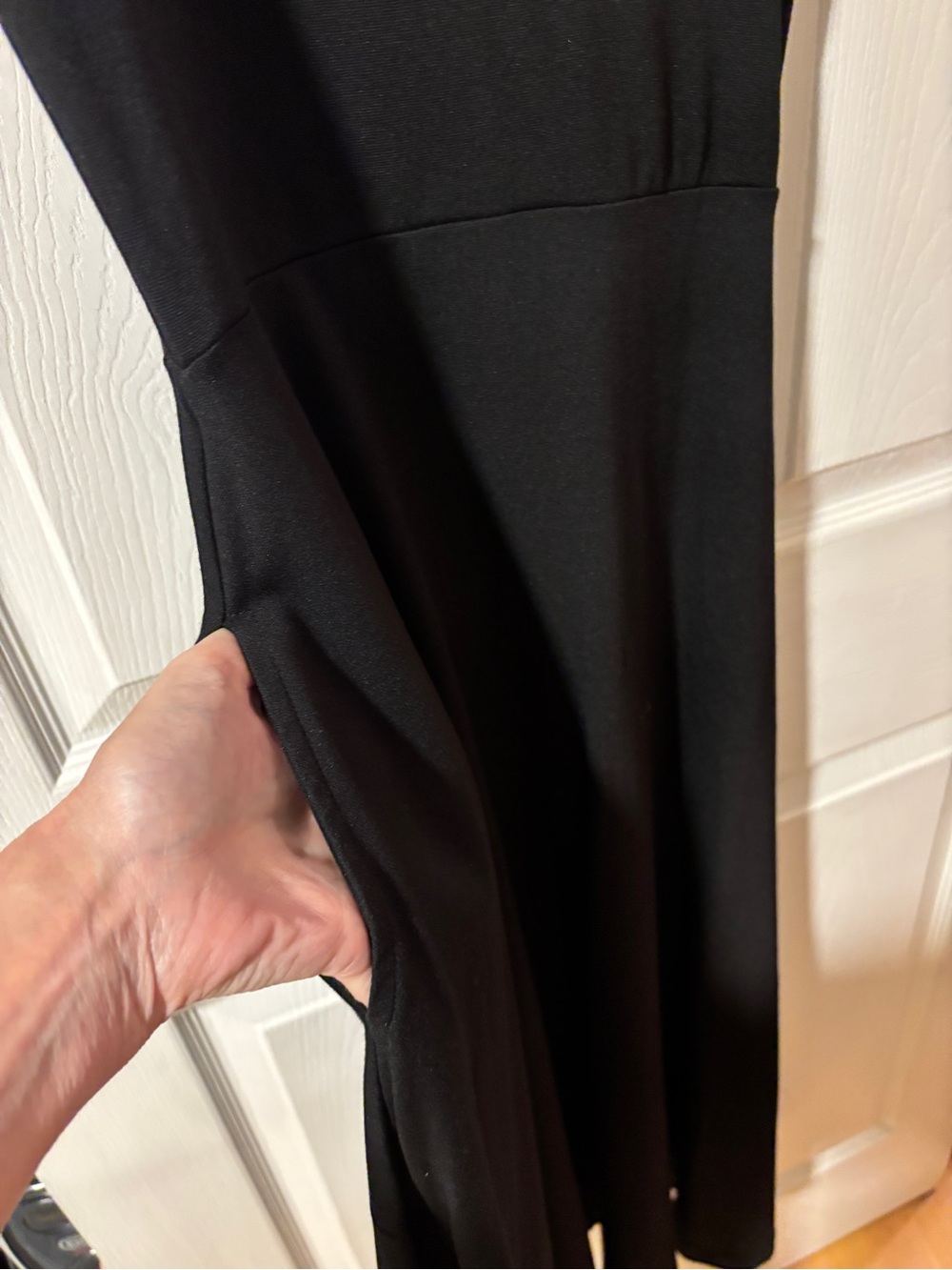 Sloan Symington Black Sleeveless Scoop Neck Fit-and-Flare Maxi Dress M (more S) - Picture 5 of 11